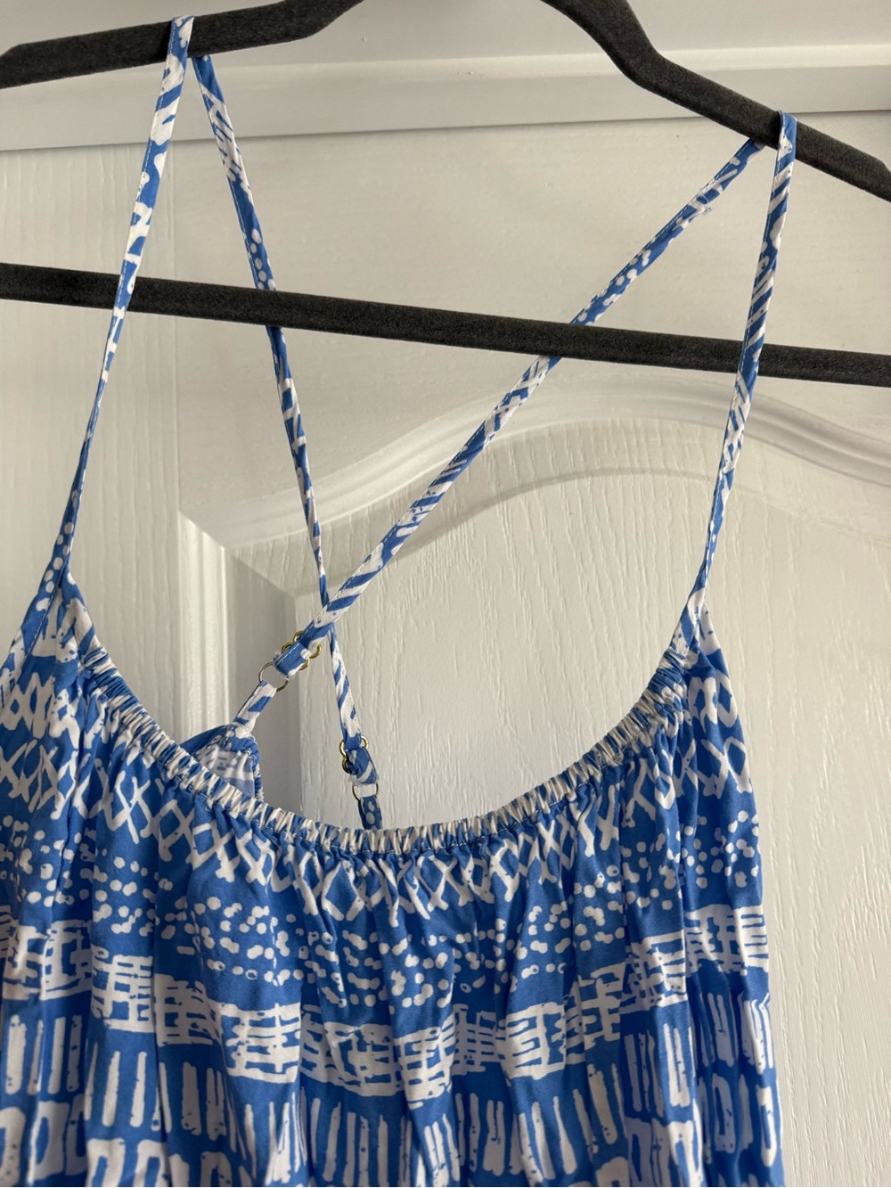 Southern Tide Blue & White Printed Girls One-Piece Romper